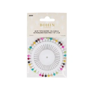 Épingles à tête plastique nacrée 30 mm - ø 0,60 mm